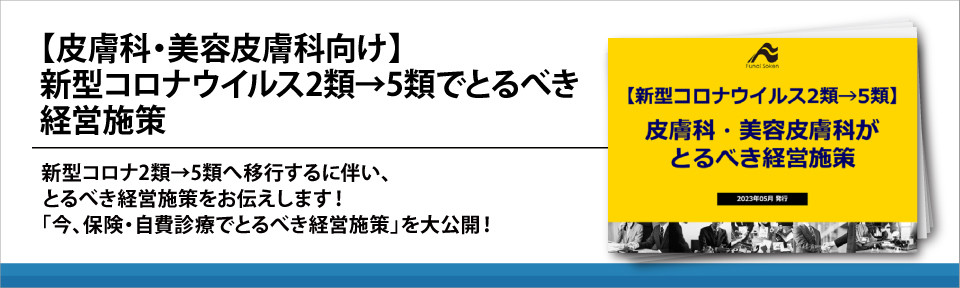 【皮膚科・美容皮膚科向け】新型コロナウイルス2類→5類でとるべき経営施策